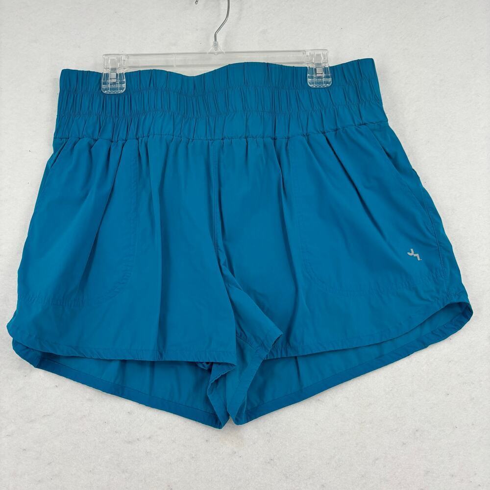 Joylab Lined Running Shorts Women's Size XL Blue High Rise Wide Waistband